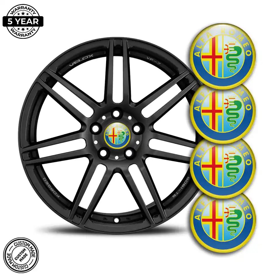 Alfa Romeo Silicone Sticker Self-Adhesive Premium Quality
