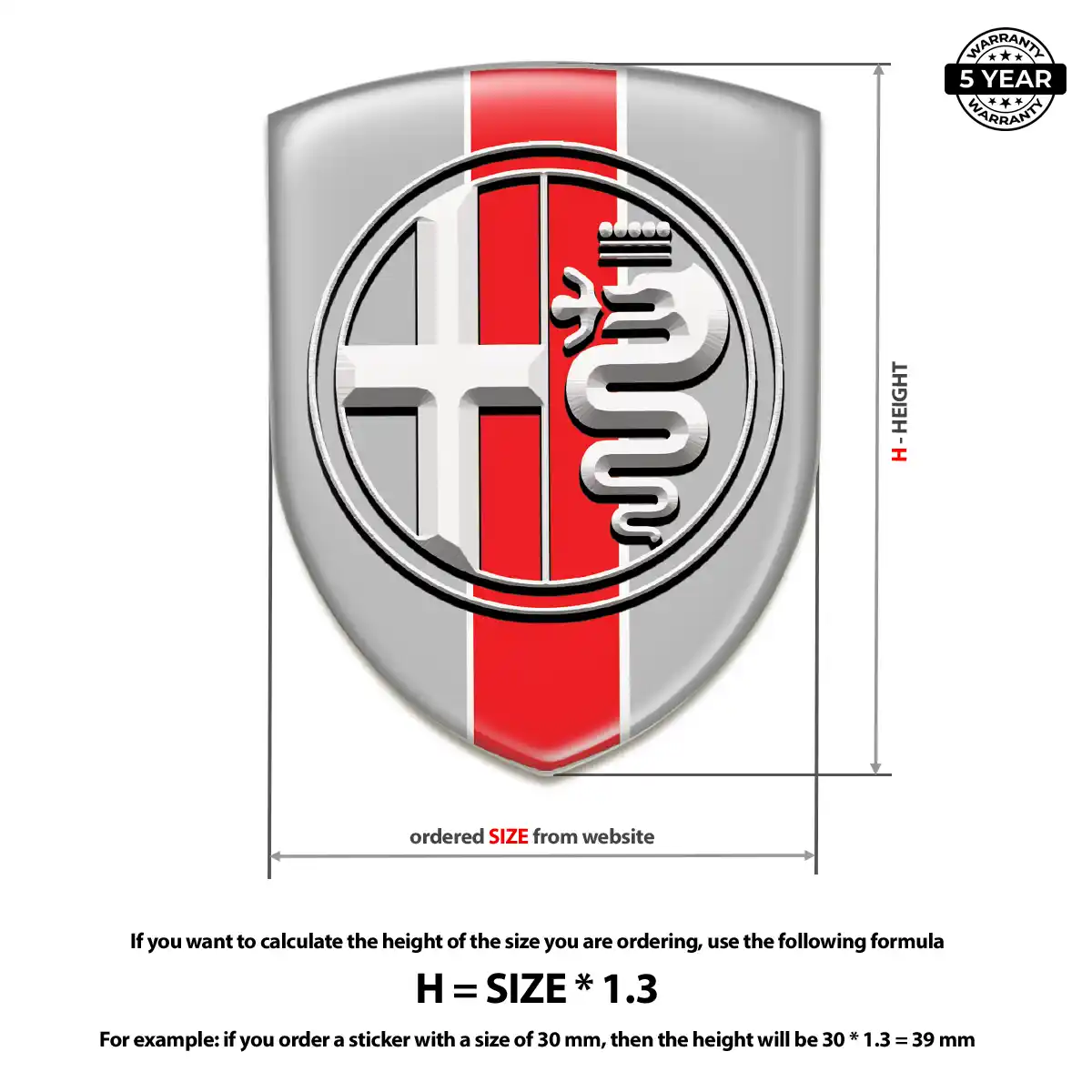 Alfa Romeo Sticker Elite Finish