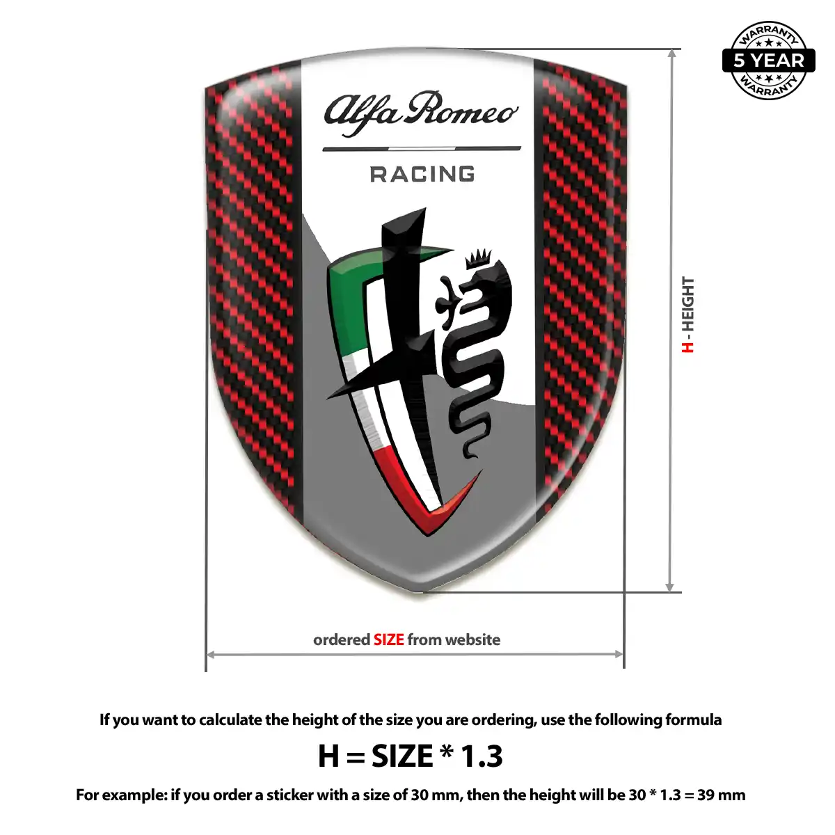 Alfa Romeo Sticker Prime Quality