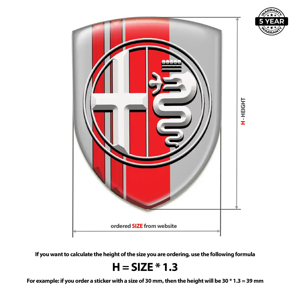 Alfa Romeo Sticker Refined Design