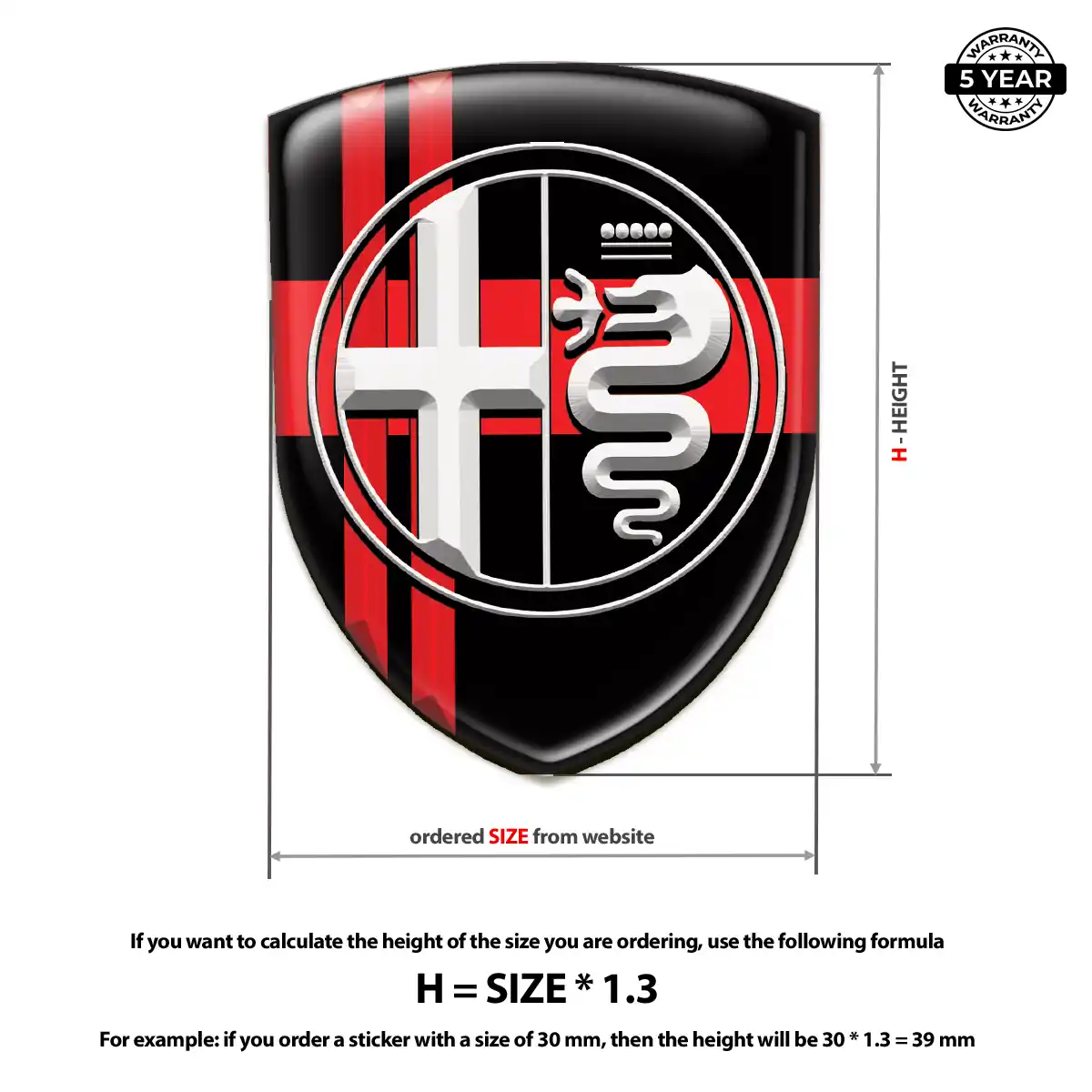 Alfa Romeo Sticker Sleek Style