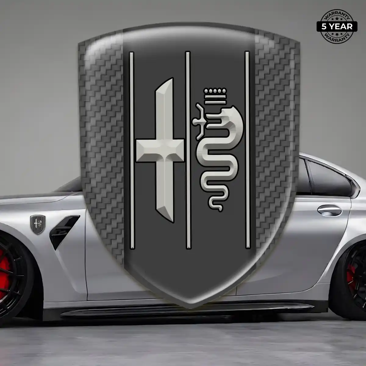 Alfa Romeo Vehicle Logo Sticker Deluxe Edition