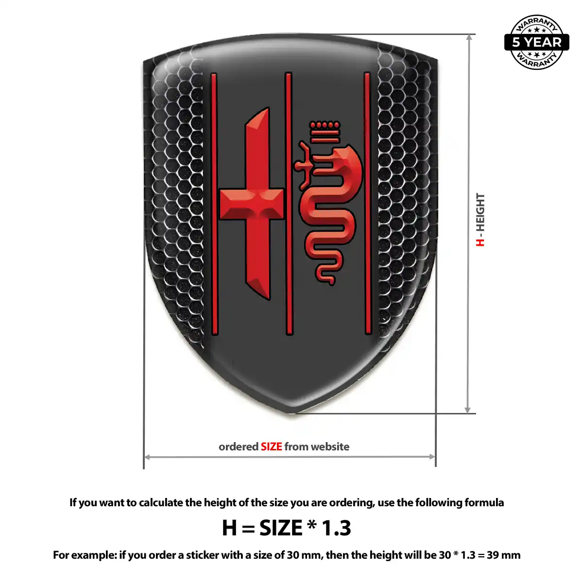 Alfa Romeo Vehicle Logo Sticker Elite Finish
