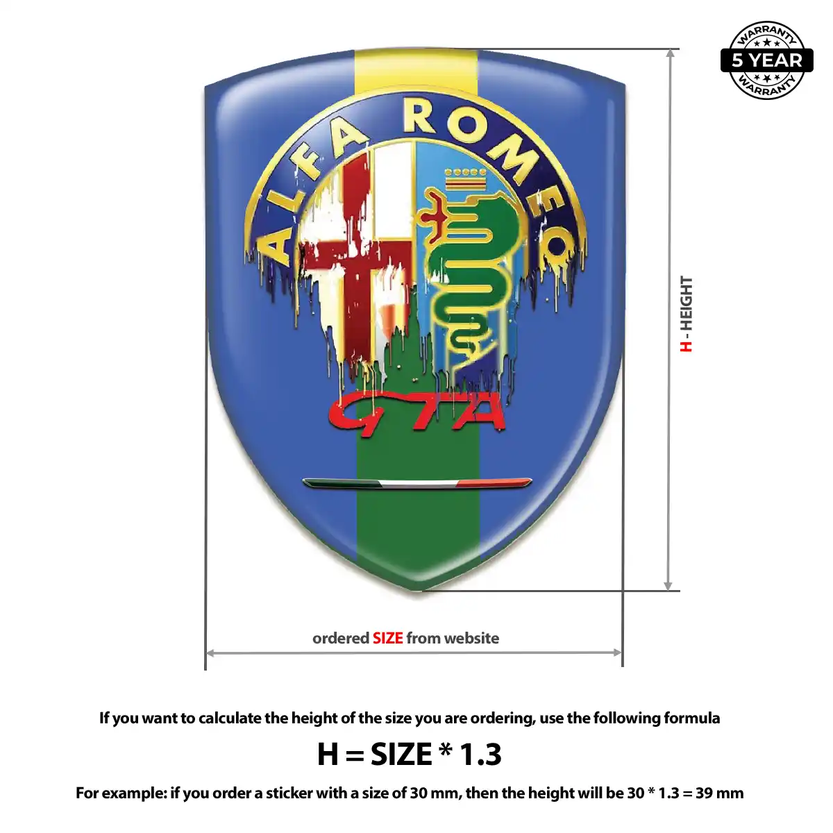 Alfa Romeo Vehicle Logo Sticker Prestige Line