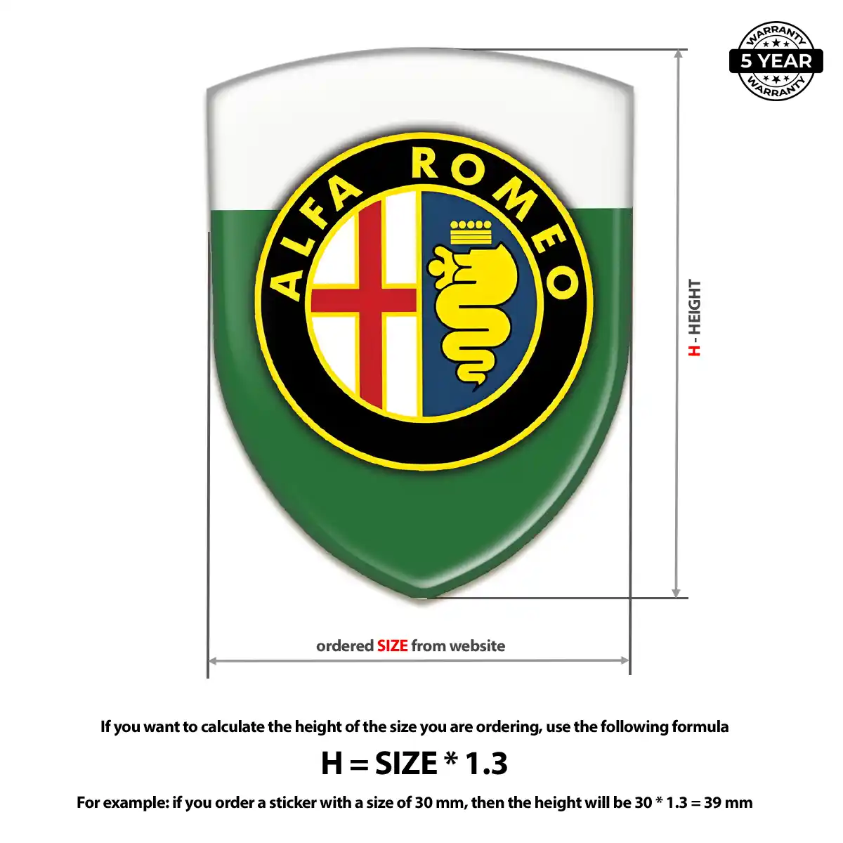 Alfa Romeo Vehicle Logo Sticker Prime Quality