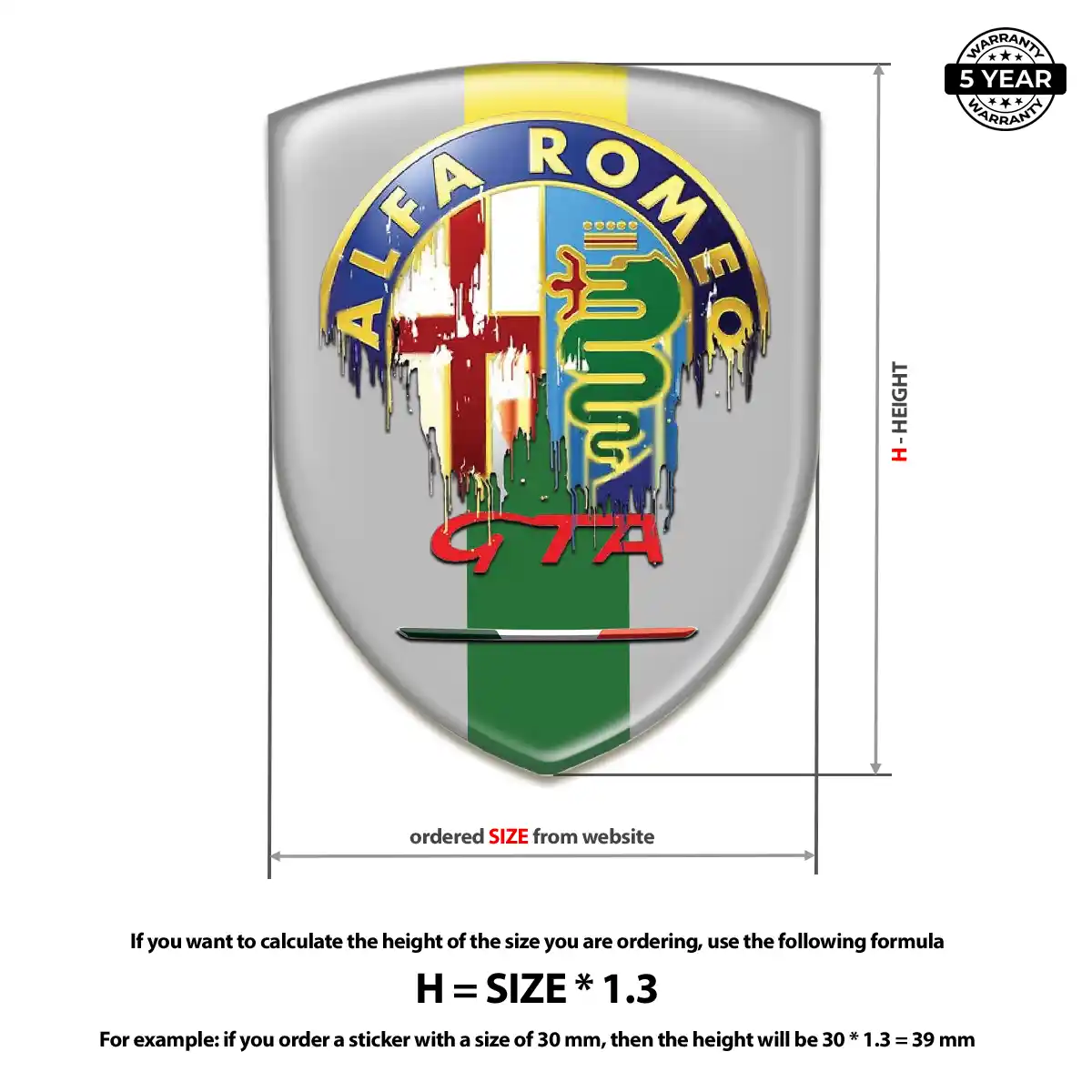 Alfa Romeo Vehicle Logo Sticker Signature Grade