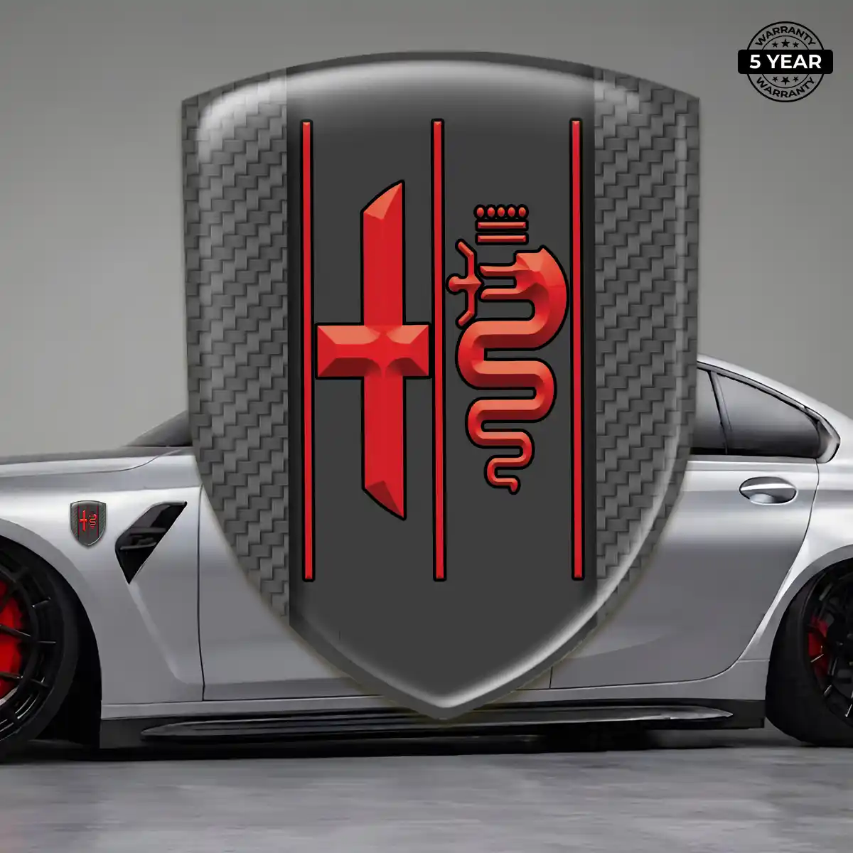 Alfa Romeo Vehicle Logo Sticker Sleek Style