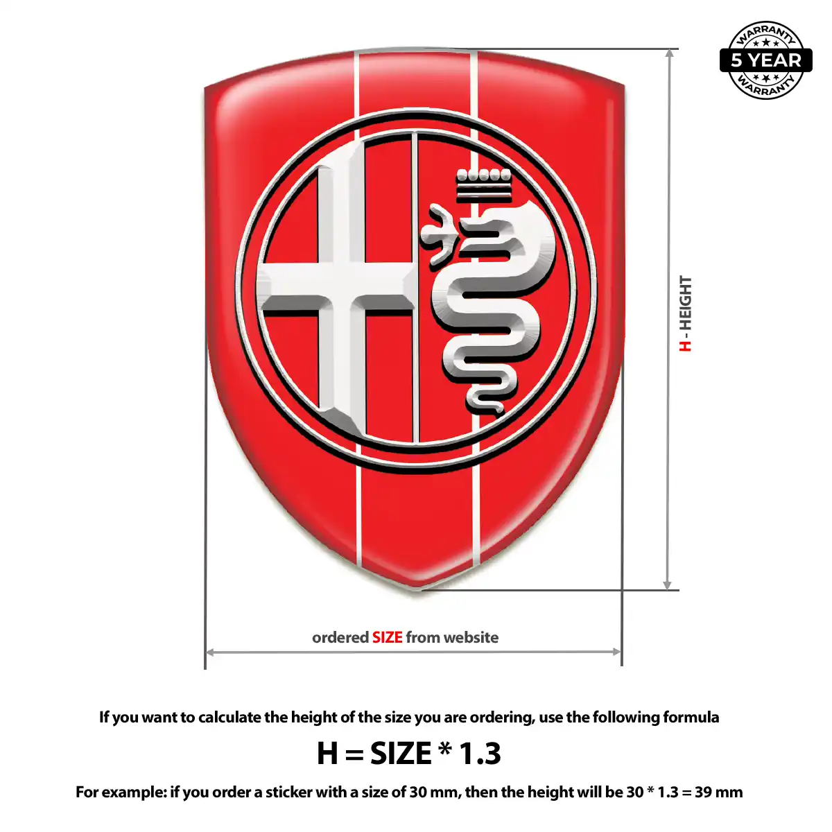 Alfa Romeo Vehicle Logo Sticker Superior Craft