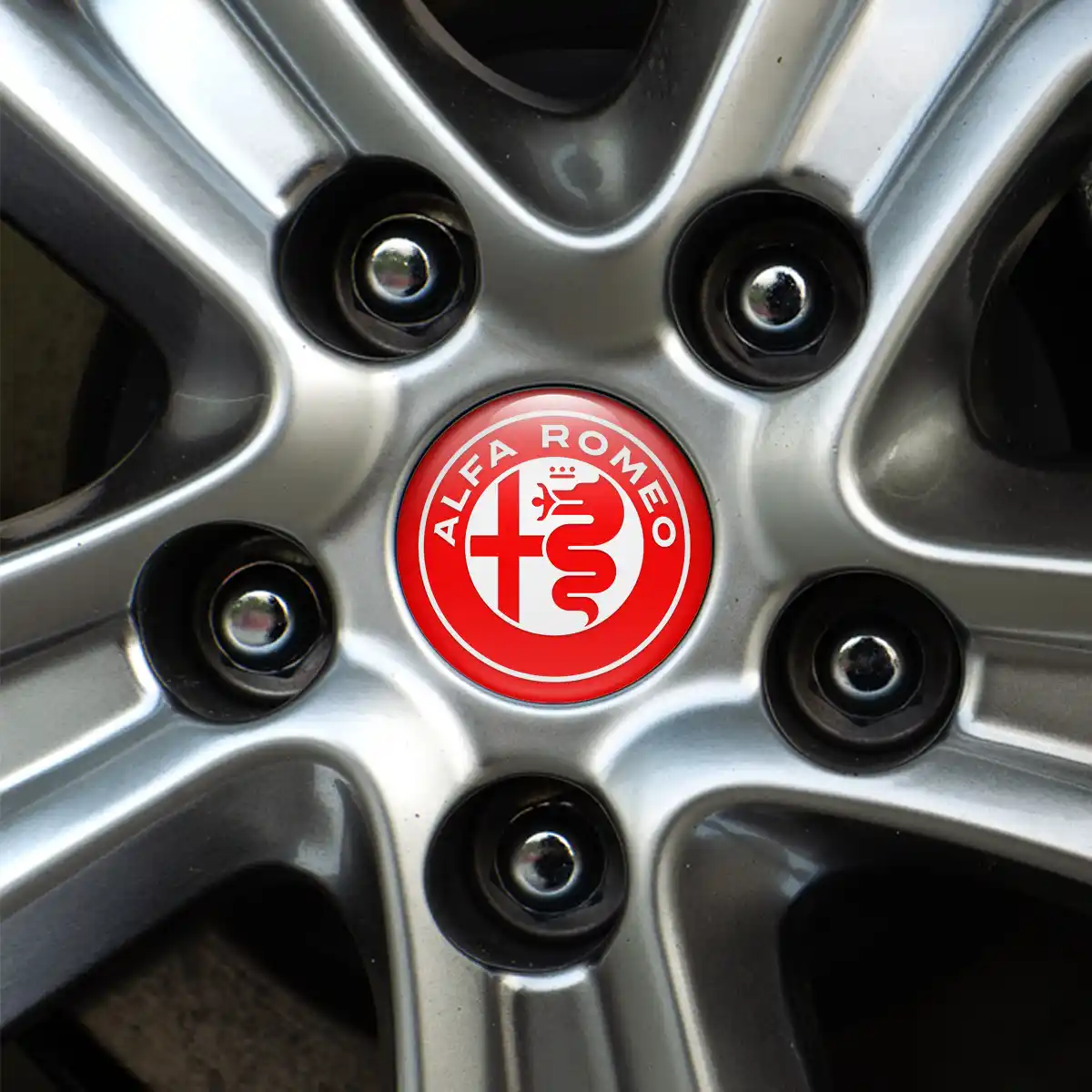 Alfa Romeo Wheel Emblem Self-Adhesive Stylish Design