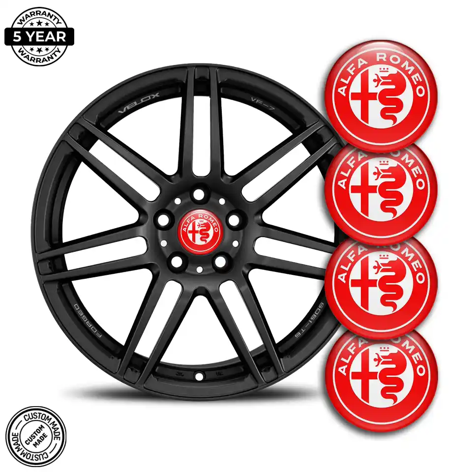 Alfa Romeo Wheel Emblem Self-Adhesive Stylish Design