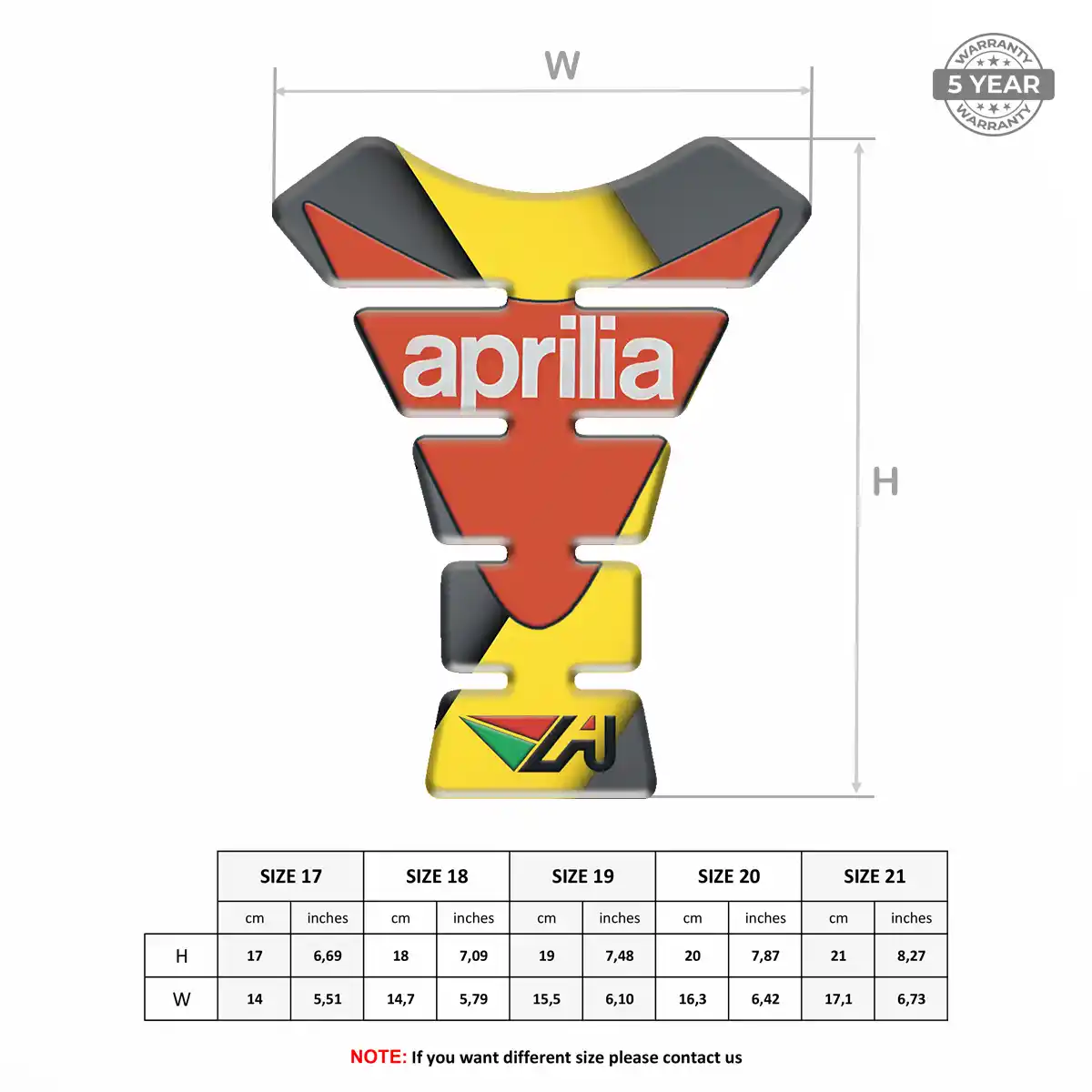 Aprilia 3D Gel Tank Pad Deluxe Edition