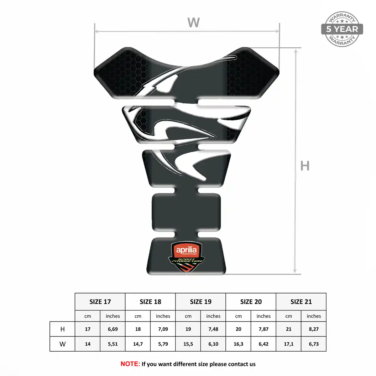 Aprilia 3D Gel Tank Pad Elite Edition