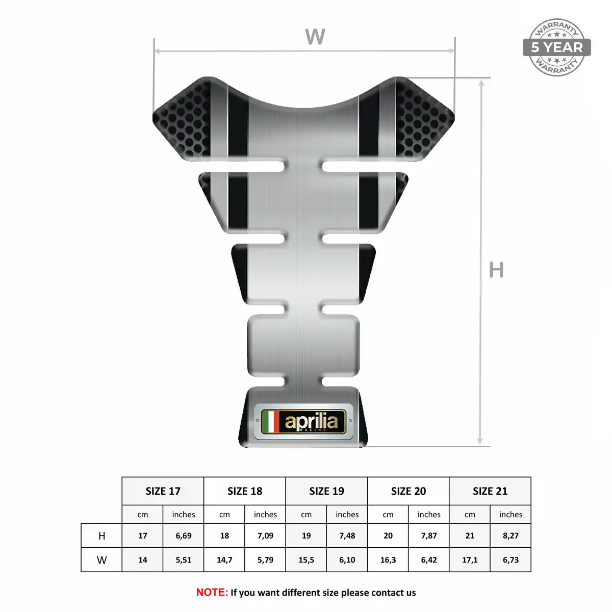 Aprilia 3D Gel Tank Pad Exclusive Series