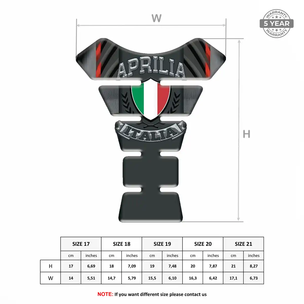 Aprilia 3D Gel Tank Pad Prime Quality