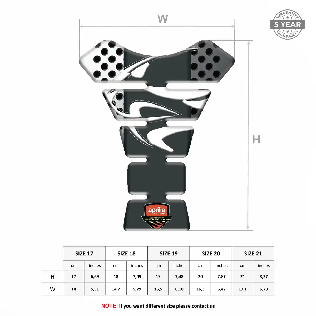 Aprilia 3D Tank Pad Deluxe Edition
