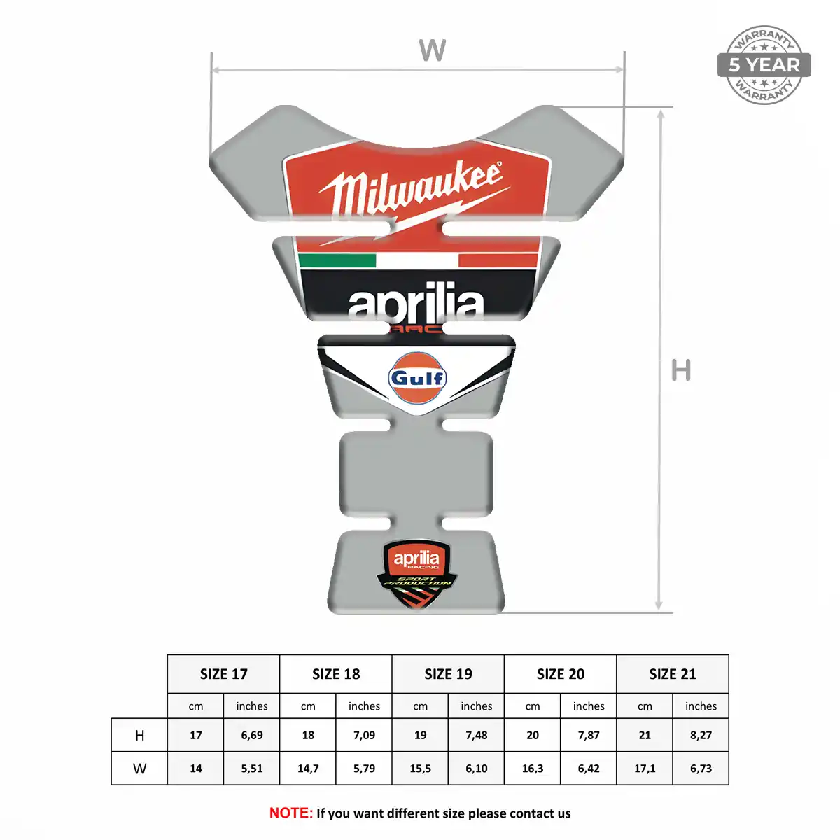 Aprilia 3D Tank Pad Elite Edition