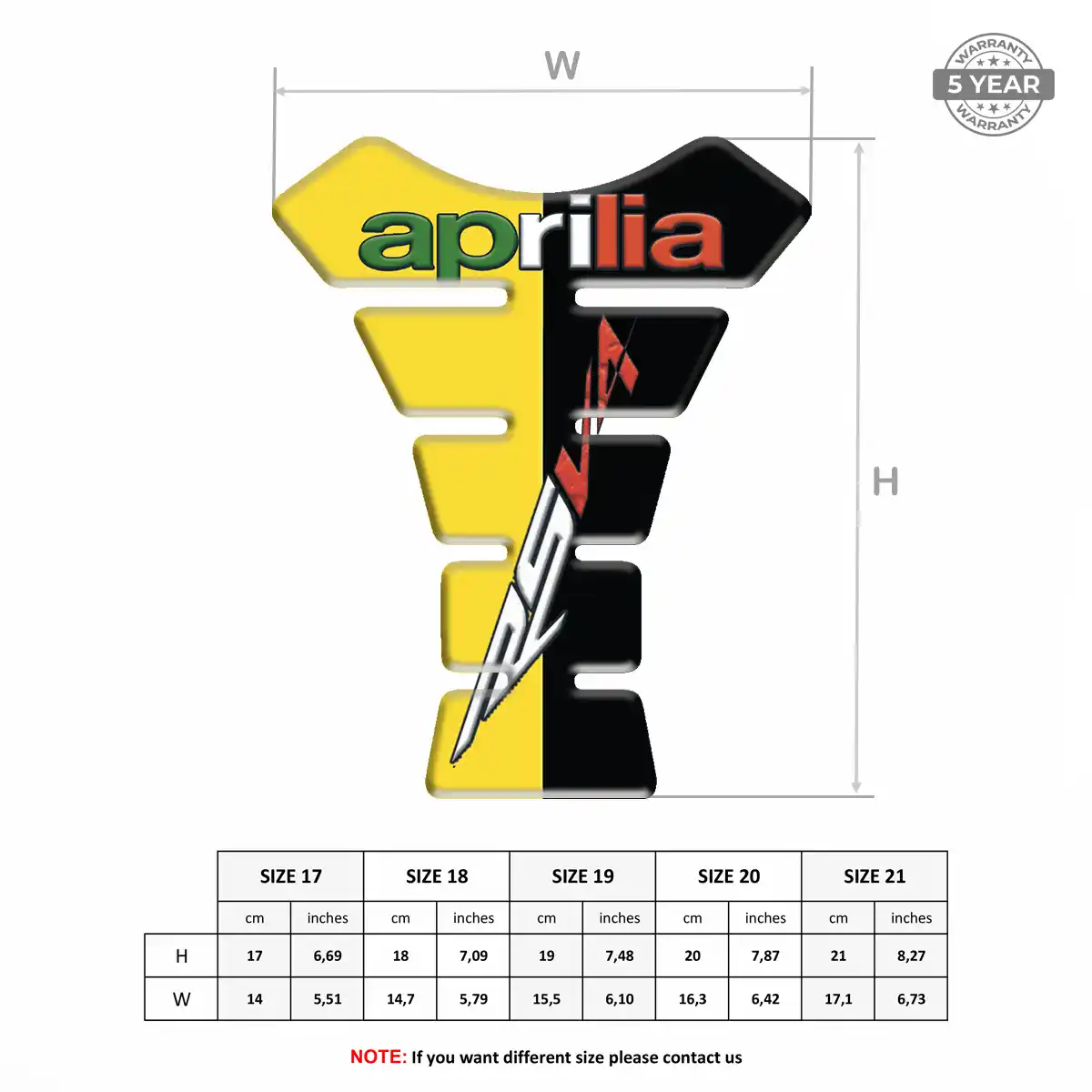 Aprilia 3D Tank Pad Elite Finish