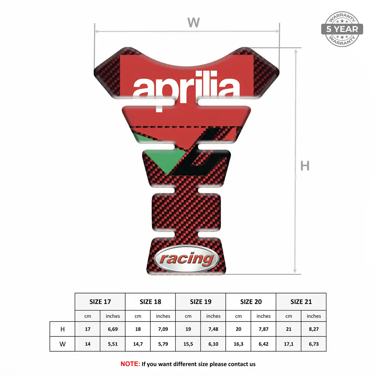Aprilia 3D Tank Pad Noble Edition