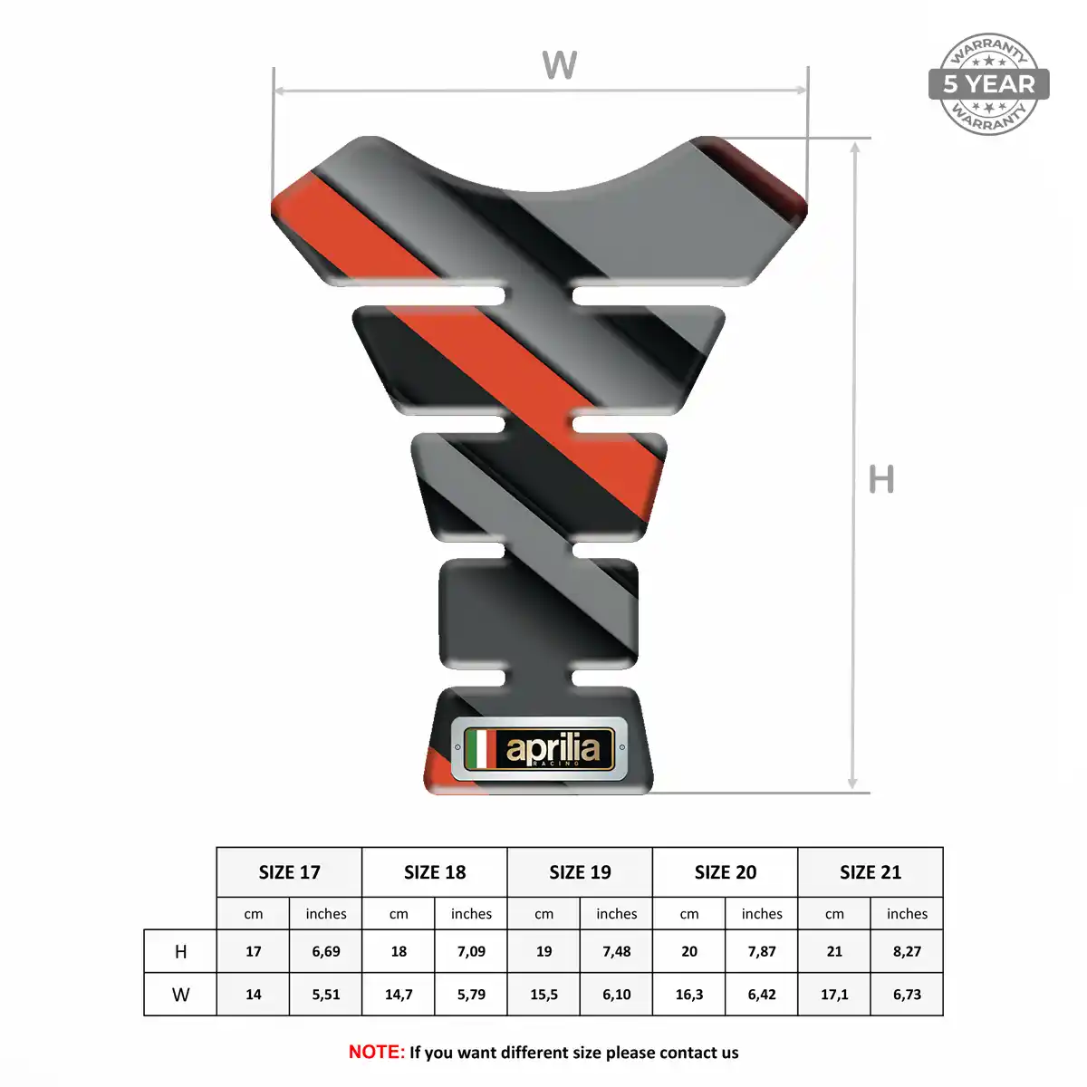 Aprilia 3D Tank Pad Prestige Line