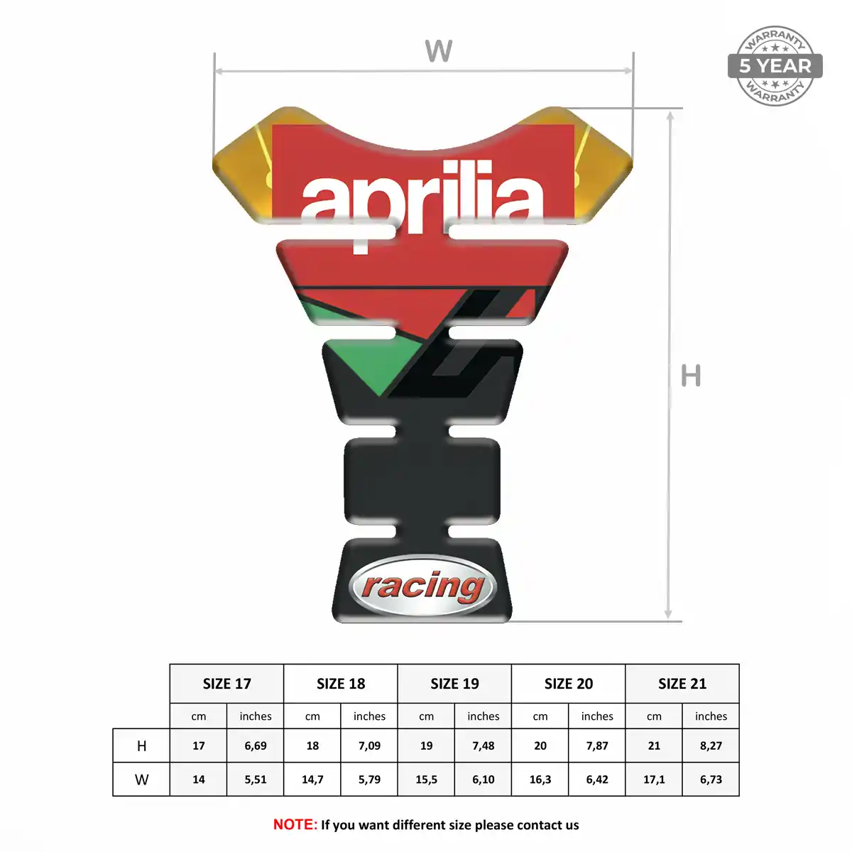 Aprilia 3D Tank Pad Prime Quality