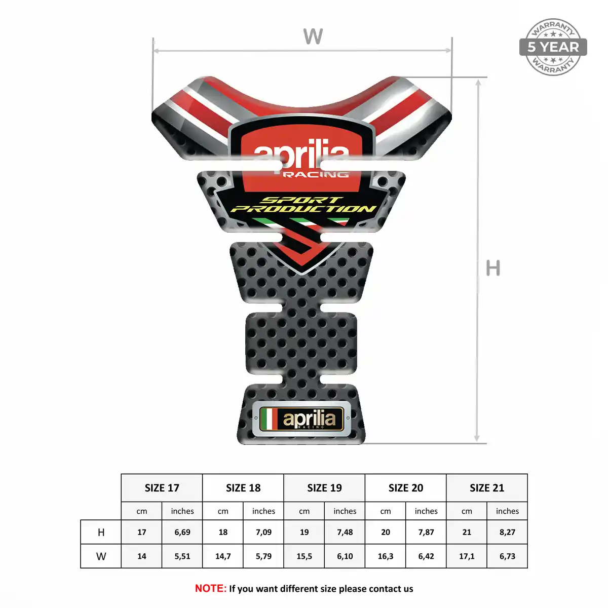 Aprilia 3D Tank Pad Refined Design