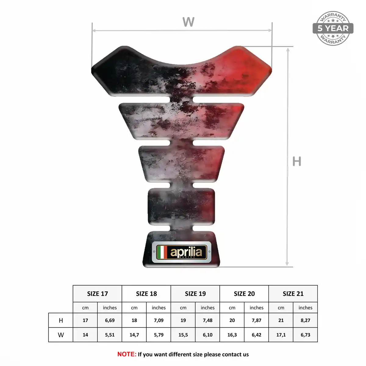 Aprilia 3D Tank Pad Signature Grade