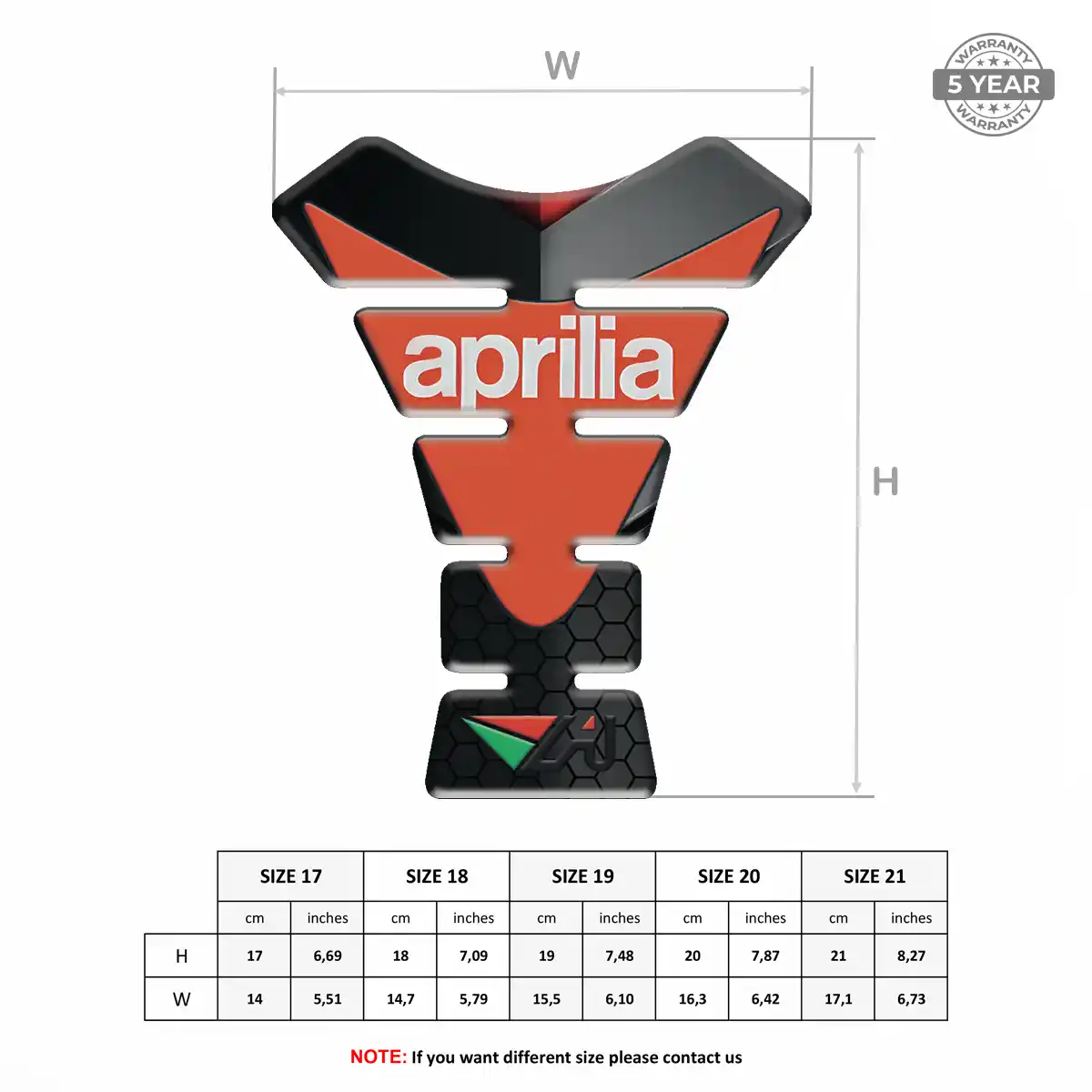 Aprilia 3D Tank Pad Superior Craft