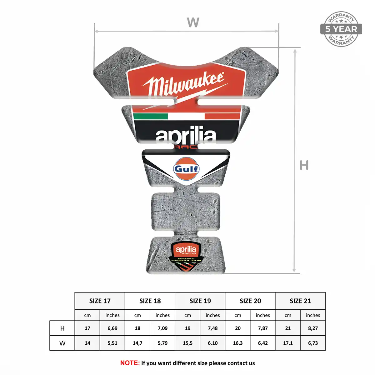 Aprilia Bike Tank Protector Elite Finish