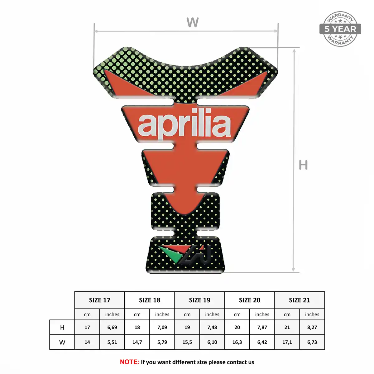Aprilia Bike Tank Protector Sleek Style
