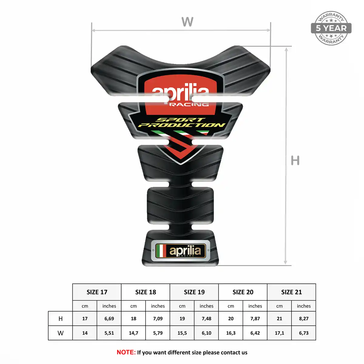Aprilia Domed Tank Pad Superior Craft