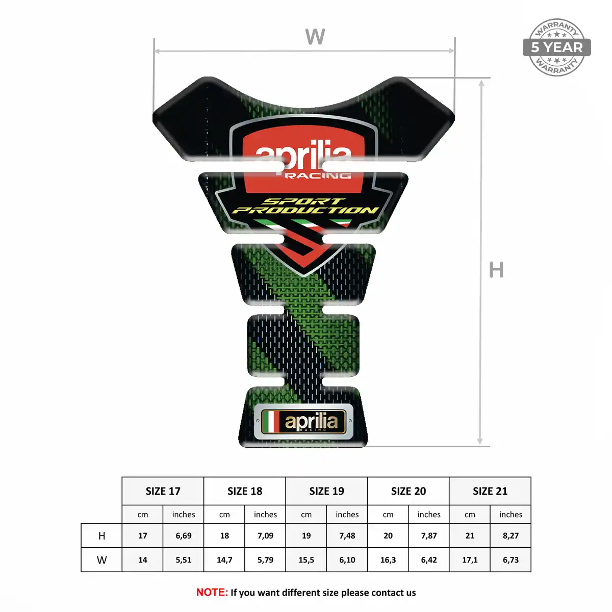 Aprilia Domed Tank Protector Deluxe Edition