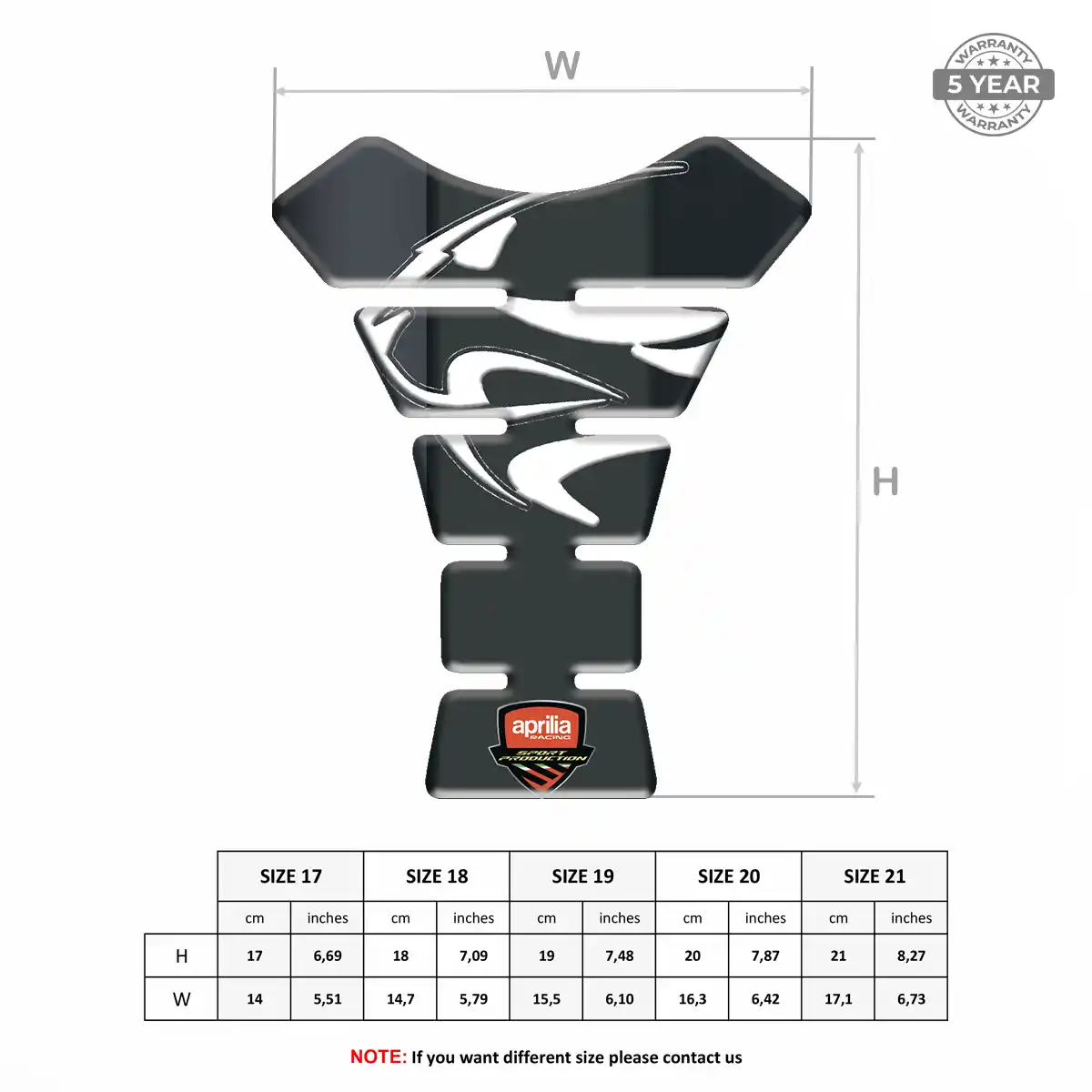 Aprilia Domed Tank Protector Elite Edition