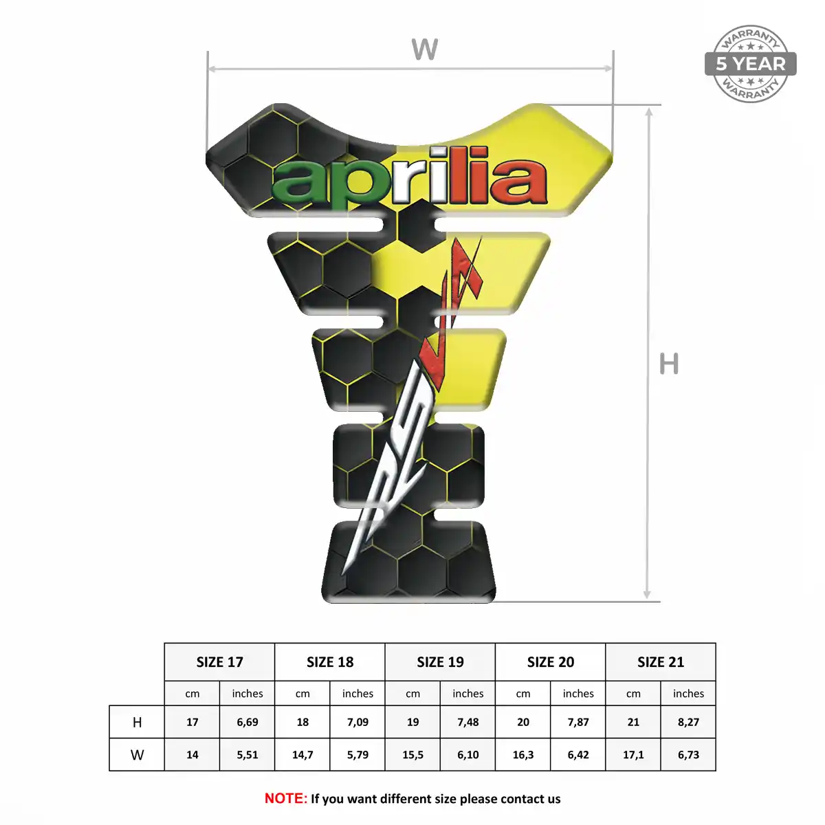 Aprilia Domed Tank Protector Exclusive Series