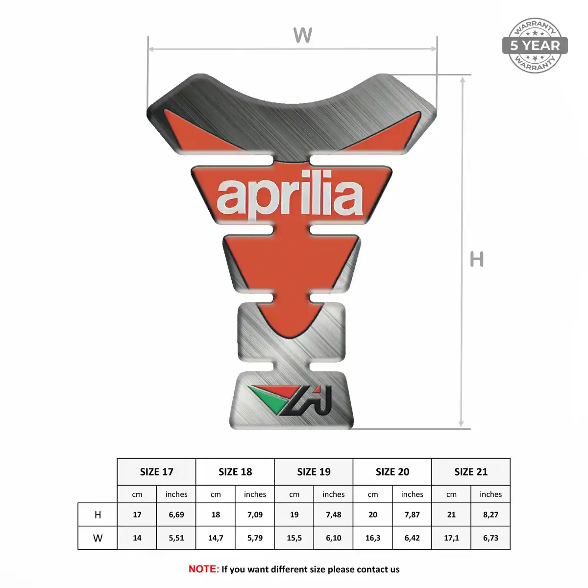 Aprilia Domed Tank Protector Noble Edition