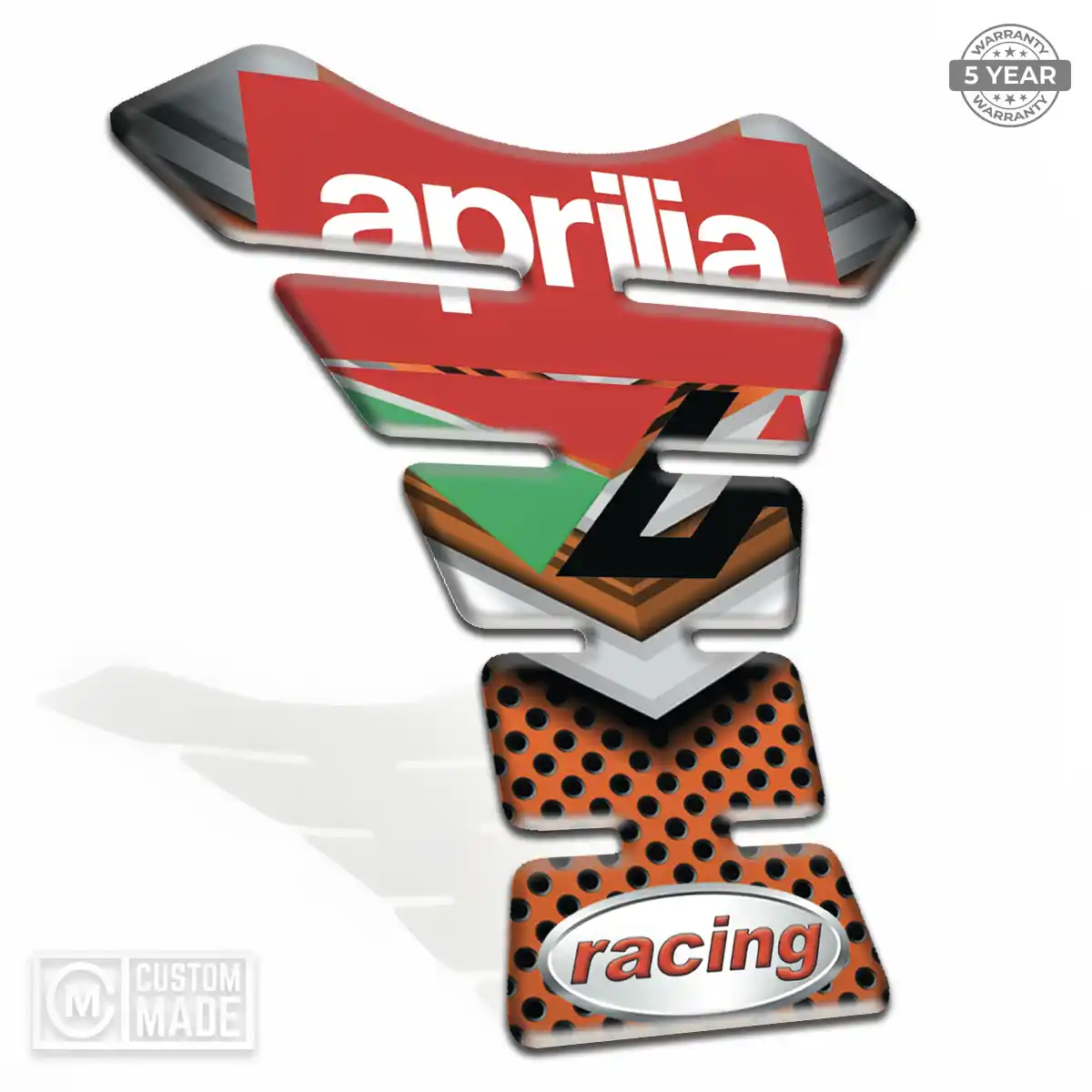 Aprilia Domed Tank Sticker Refined Design