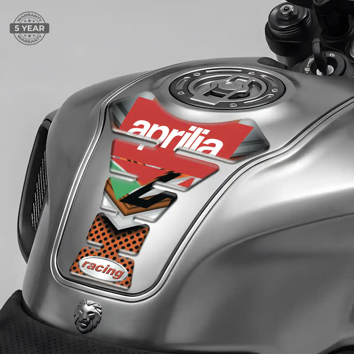 Aprilia Domed Tank Sticker Refined Design
