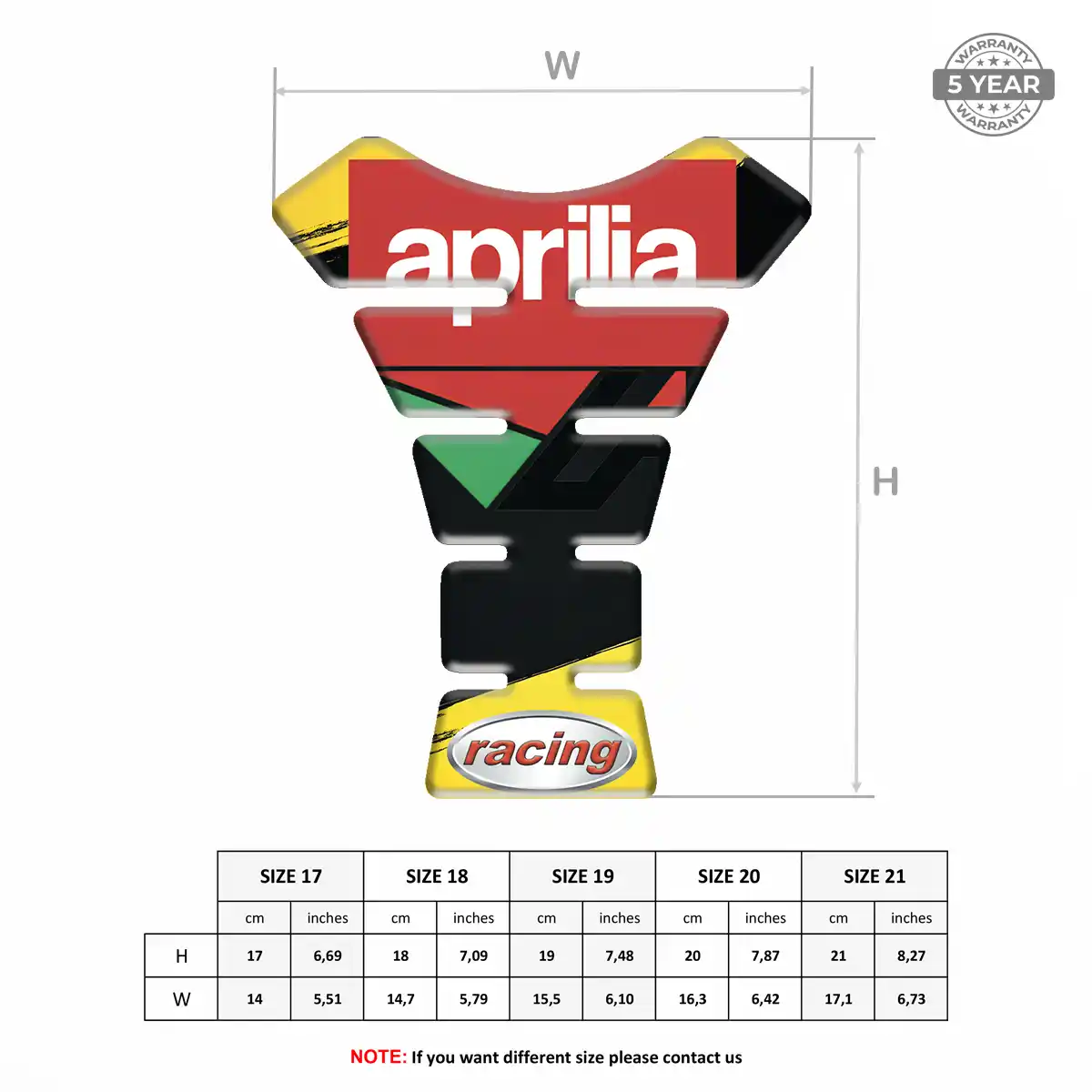 Aprilia Epoxy Tank Pad Deluxe Edition