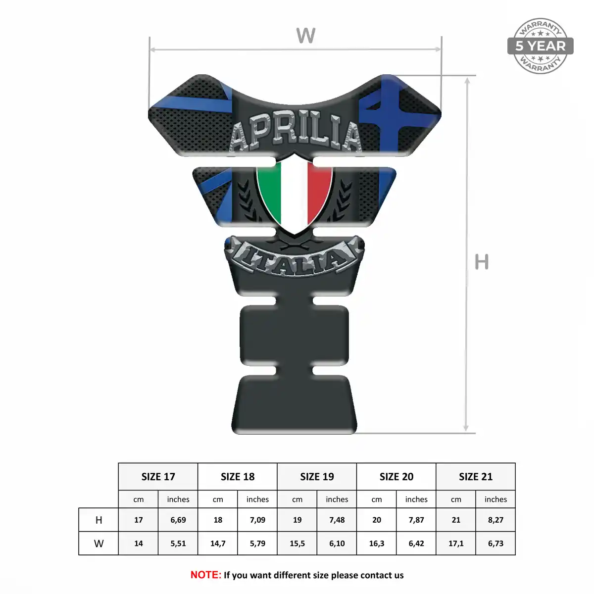 Aprilia Epoxy Tank Pad Exclusive Series