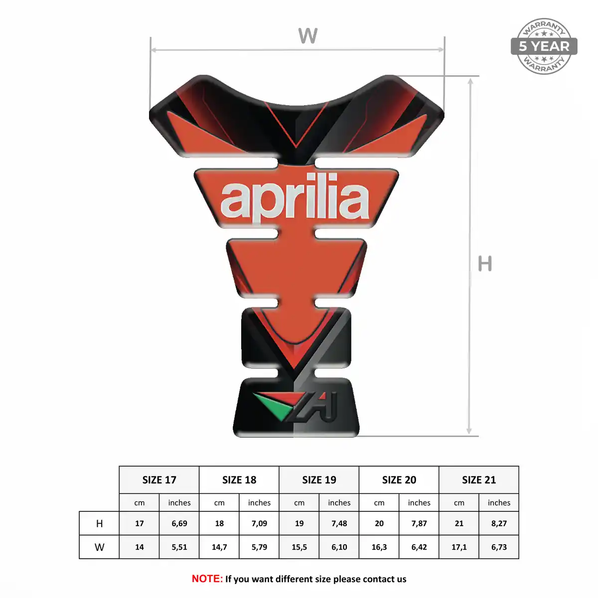 Aprilia Epoxy Tank Pad Prestige Line