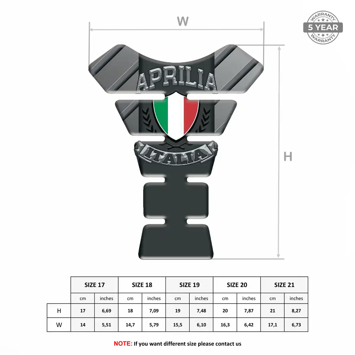 Aprilia Fuel Tank Pad Elite Finish