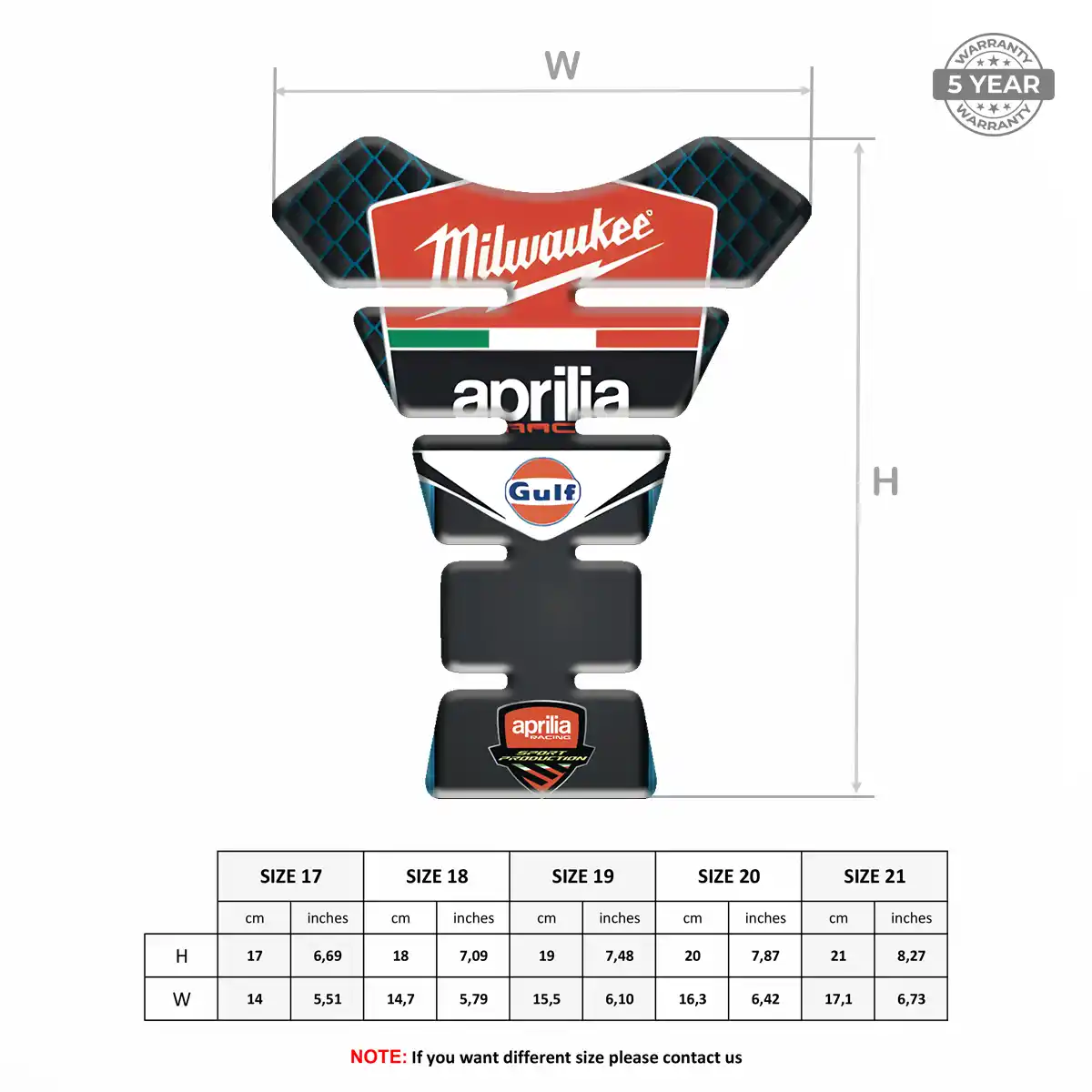 Aprilia Fuel Tank Pad Prime Quality