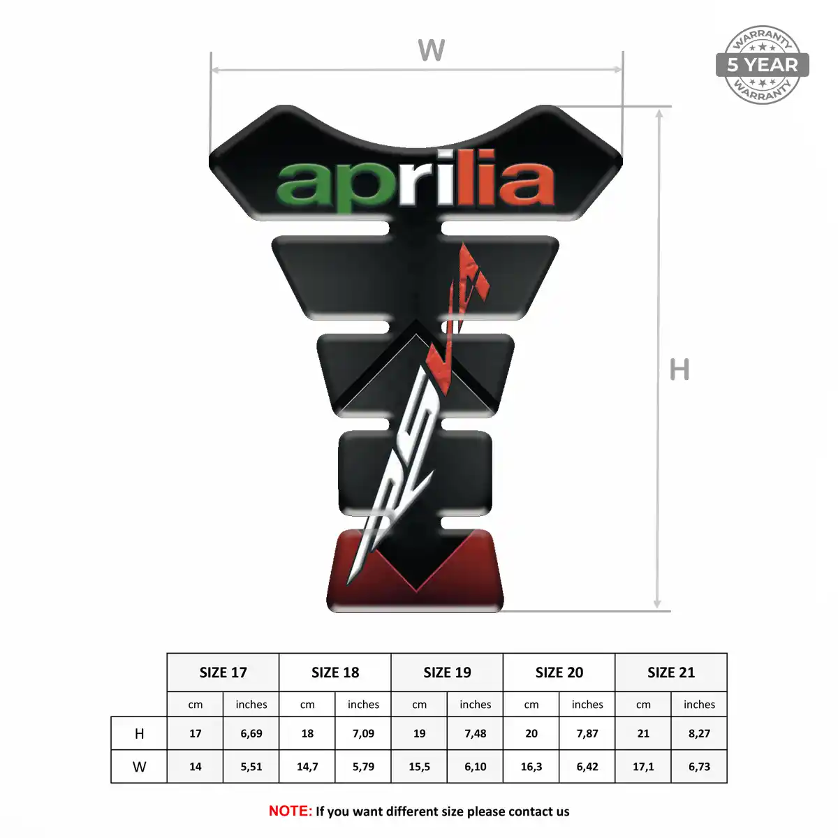 Aprilia Fuel Tank Pad Sleek Style