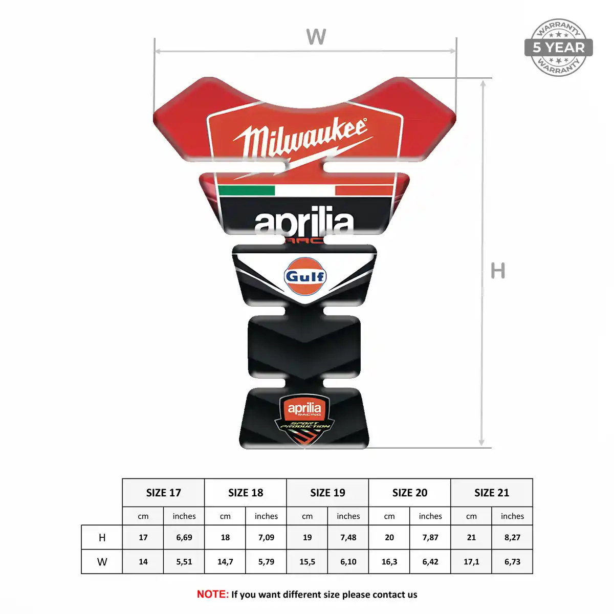 Aprilia Fuel Tank Pad Superior Craft