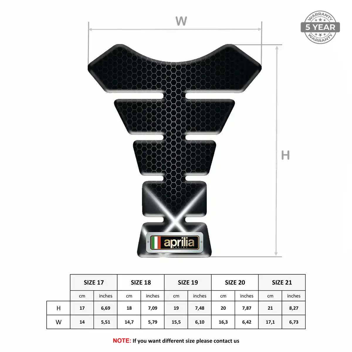Aprilia Fuel Tank Protector Opulent Line