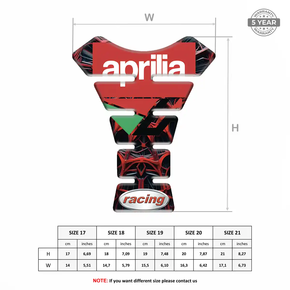Aprilia Fuel Tank Protector Prestige Line