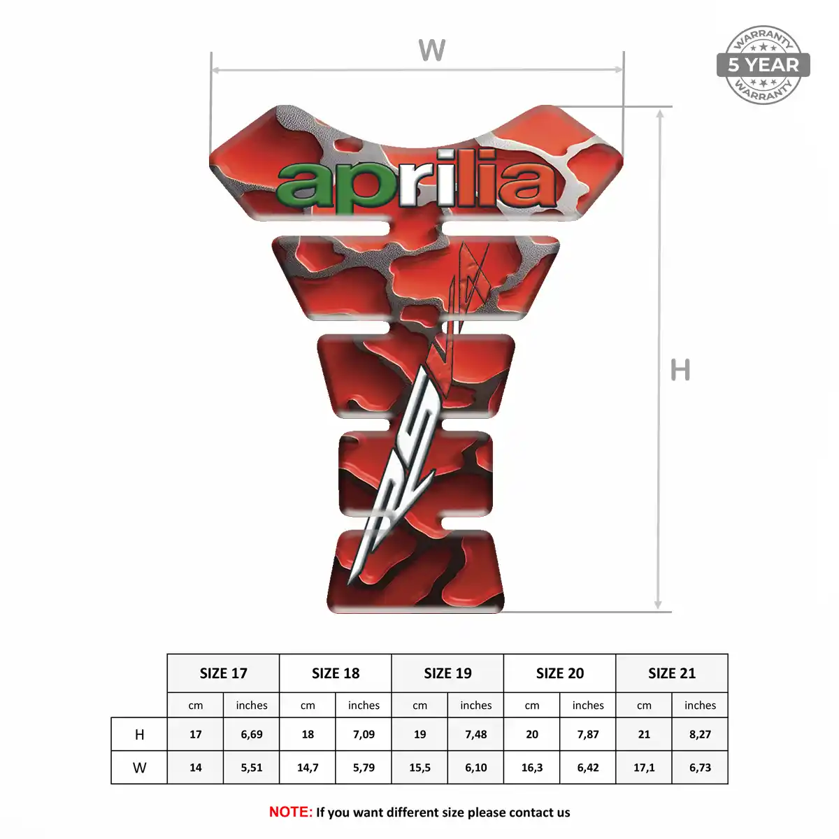 Aprilia Fuel Tank Protector Superior Craft