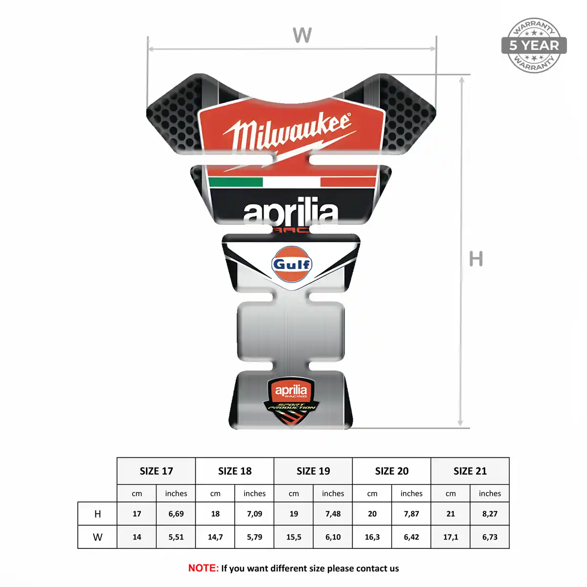 Aprilia Gas Tank Pad Deluxe Edition