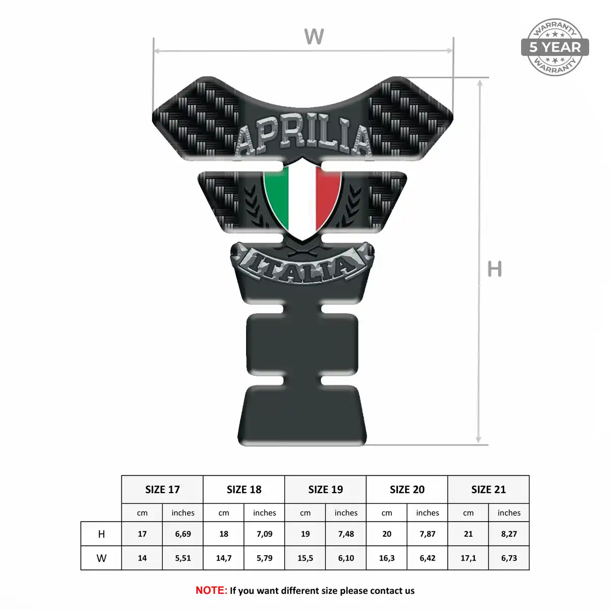 Aprilia Gas Tank Pad Elite Edition