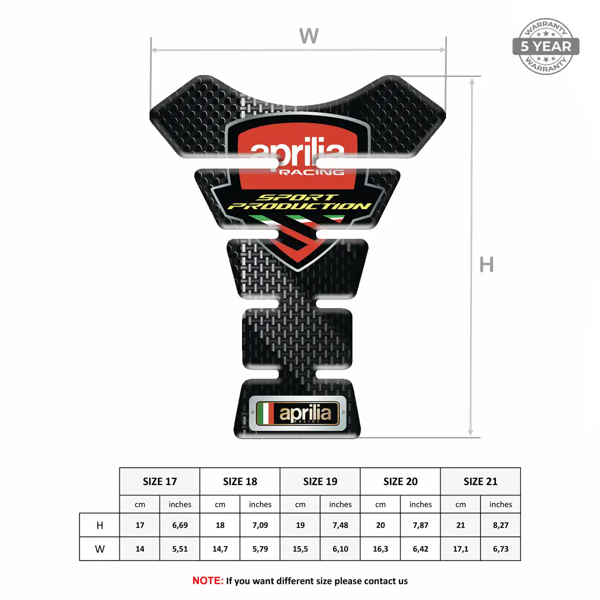 Aprilia Gas Tank Pad Exclusive Series