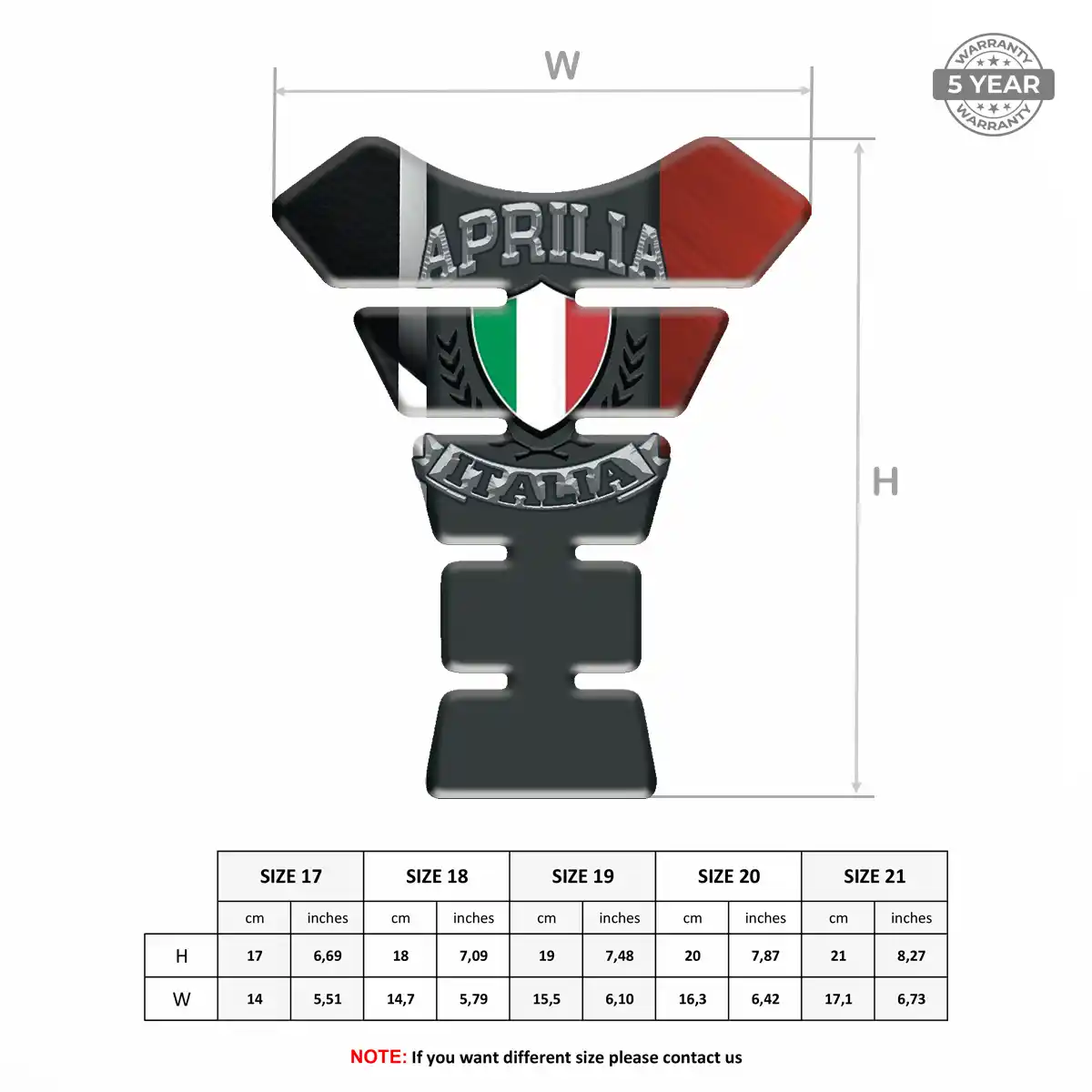 Aprilia Gas Tank Pad Noble Edition
